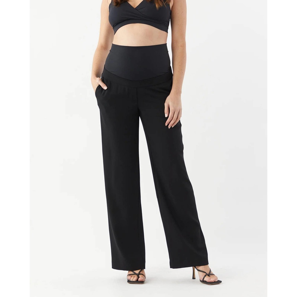 Soon Maternity Classic Straight Leg Maternity Pants - Black